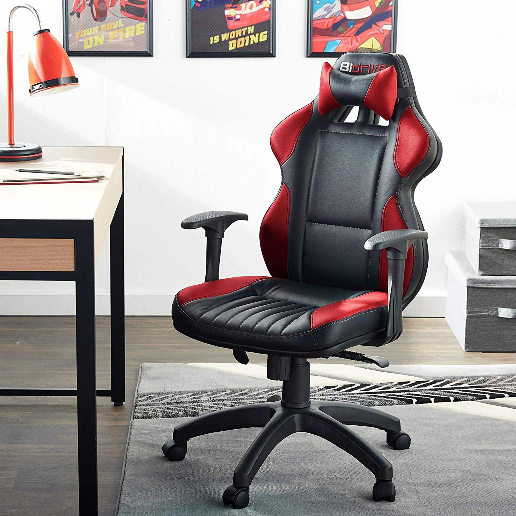 GTS Ergonomic Swivel Gaming Chair with Armrests