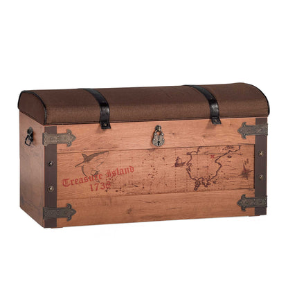 Pirate Toy Box Storage Bench with Cushion