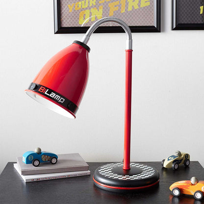 GTS Red Gooseneck Metal Table Lamp