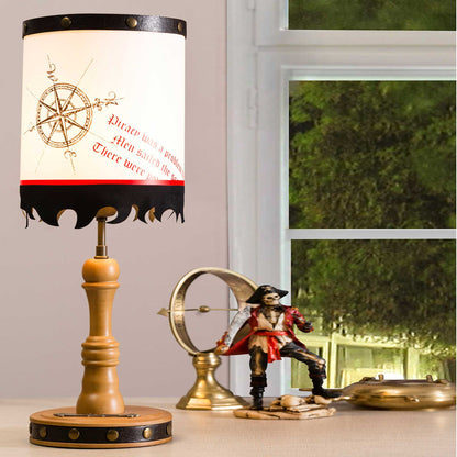 Pirate Brown Table Lamp with Drum Lamp Shade