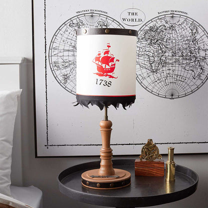 Pirate Brown Table Lamp with Drum Lamp Shade